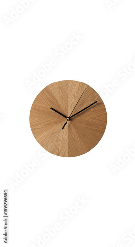 Minimalist Round Wooden Wall Clock for Modern Interior Decor
