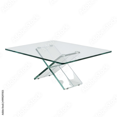 Modern Glass Conference Table with Stylish Metallic Base for Office Spaces