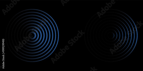 Radio Wave illustration effects on Green Screen background. circle waves in white background.