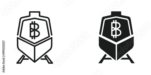 Contrast between traditional and modern financial storage or cryptocurrency vaults