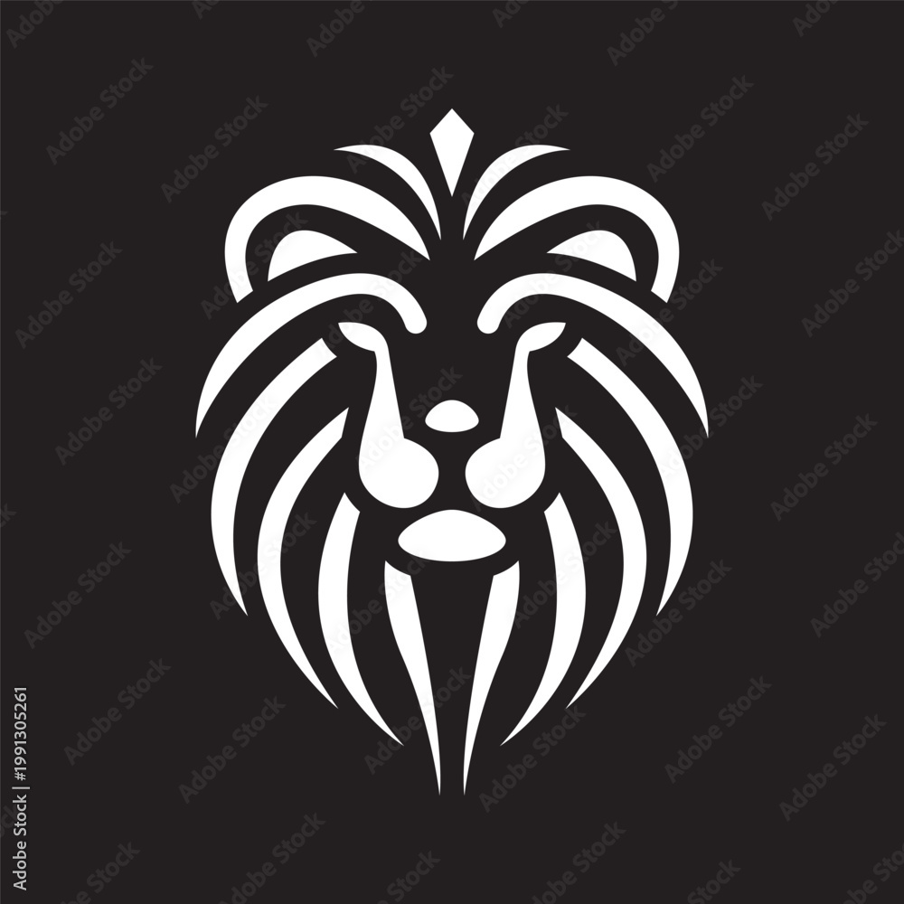 Fototapeta premium Lion head vector logo design