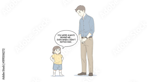 Father-Daughter moment: A heartfelt scene between a father and his daughter, as she expresses gratitude for his unwavering support. Capturing the essence of paternal love and appreciation.