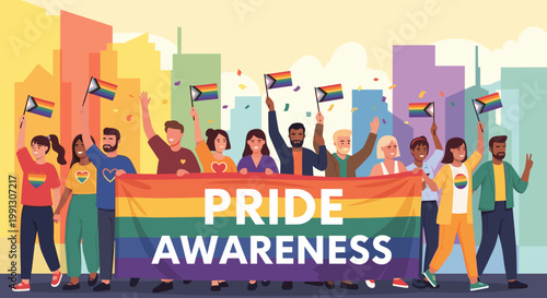 A vibrant rainbow heart symbol with glossy highlights, representing love and diversity.