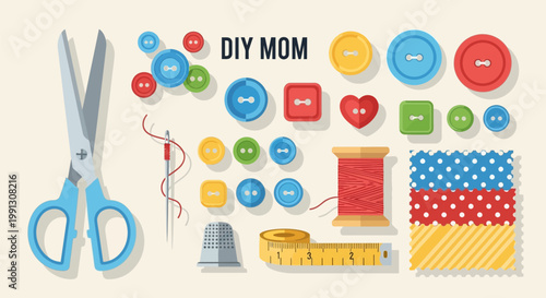 DIY Mom Sewing and Crafting Supplies Collection.