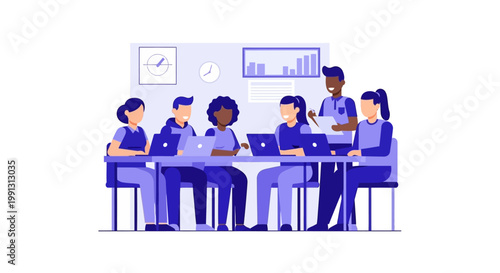 Diverse group of business people.