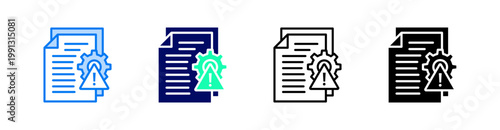 Contingency Multiple Style Icon Set Vector 