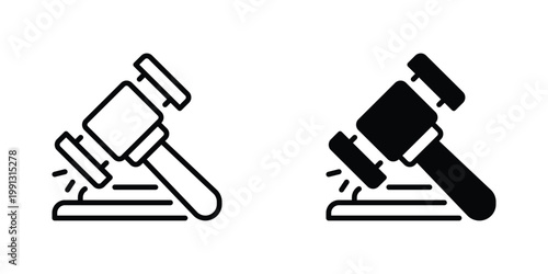 Court Vector Line Icon for Healthcare and Medical