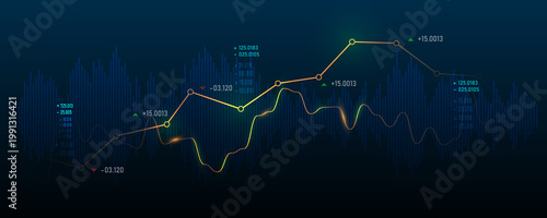 stock market growth trading graph financial growth of exchange