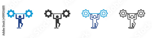 resilience icon set multiple style collection