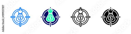 Incentive Multiple Style Icon Set Vector 