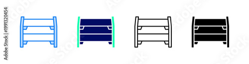 Shoe Rack Multiple Style Icon Set Vector 