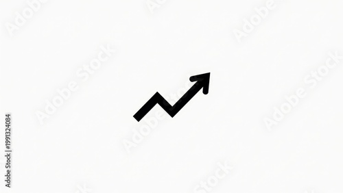 Black Arrow Graph Signifying Growth and Positive Trends in Business