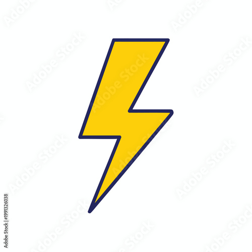 Free Download Stylish Yellow Lightning Bolt Icon for Energy and Power Themes - GFXLoad