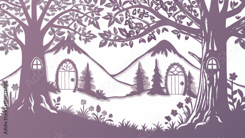 vector illustration of a forest