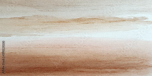 A vintage brown texture of sand on the beach and water creates a dark grunge pattern on a rough aged surface like old wooden board or textured papyrus paper