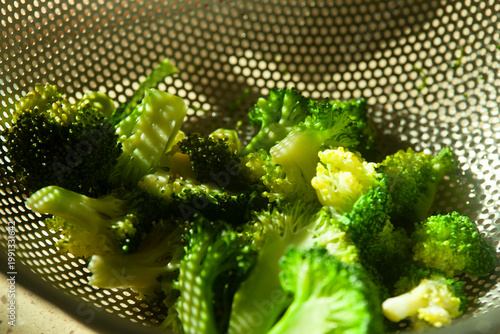 Photos It is the process of blanching broccoli in hot water and cooling it