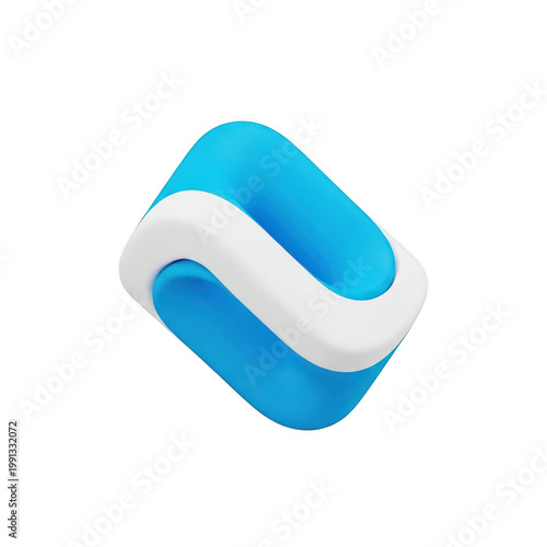 Modern geometric design with flowing blue and teal curved lines
