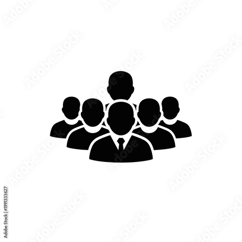 Teamwork Silhouette: A monochrome silhouette of a team, showcasing unity, collaboration, and a collective spirit. A visual embodiment of teamwork and shared goals.