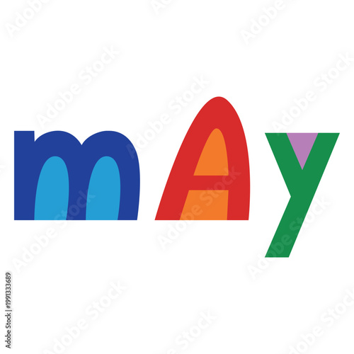 Funky Colorful Month Calendar