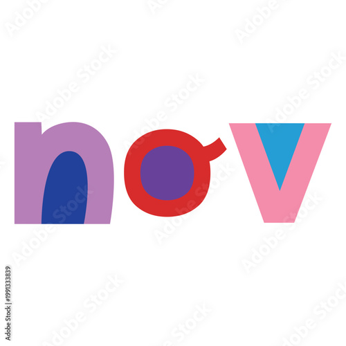 Funky Colorful Month Calendar
