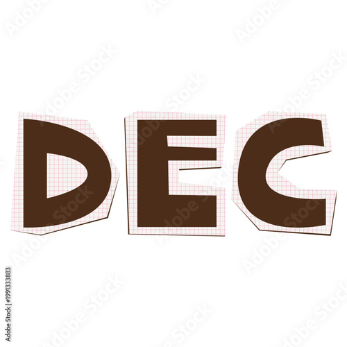 Aesthetic Grid Collage Cut Out Month Calendar