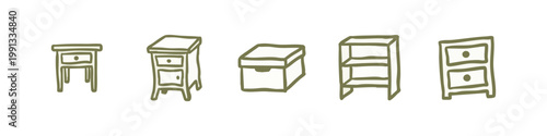 Bedroom and Storage Furniture Icons