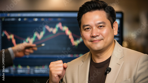 Confident Trader with Chart...