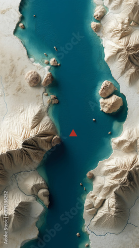 Aerial View of a Serene Lak...