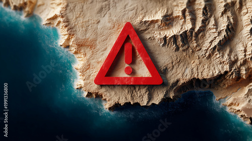 Coastal Caution: A red warn...