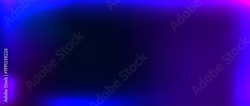 Purple neon light leak background. Old film bokeh flare overlay. Vintage photo filter cadre template. Exposed saturated photography effect wallpaper. Vector aged blur ultraviolet gradient backdrop