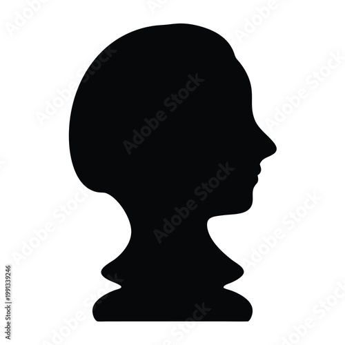 Chess Queen Piece Silhouette, Strategy Game Element, Chessboard Visual Concept