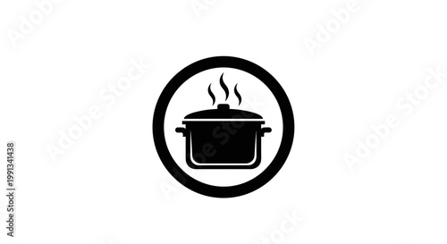 Black pot with steam icon.