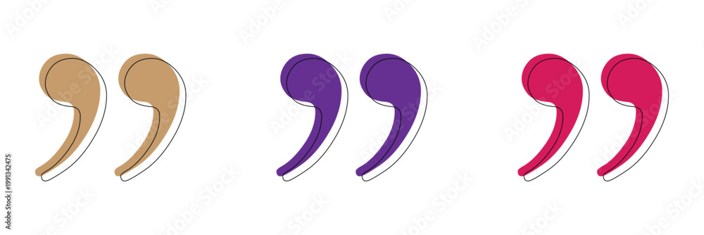 Naklejka premium Quote mark in PNG. quotation symbol. remark sign in PNG. quote mark on transparent background. quoted sign . Vector Illustration . EPS 10 .