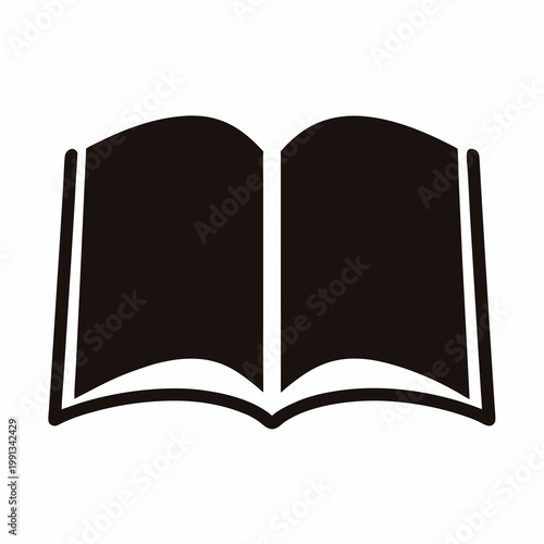 Open book icon representing reading, learning, education, and knowledge pursuit