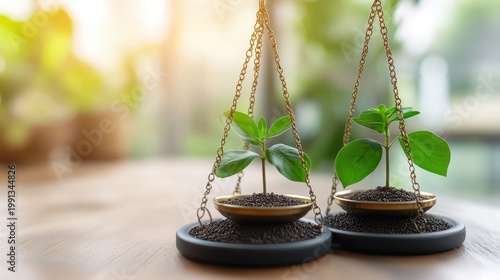 Investment Laws with Professional Style and Infographic Elements, Showcasing Balanced Growth and Natural Light
