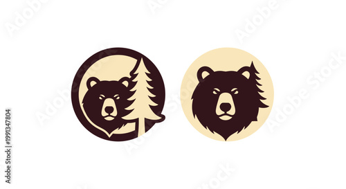 Brown bear logo designs.