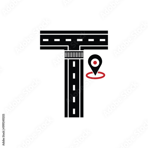 Logistics Delivery Route Location Icon Design