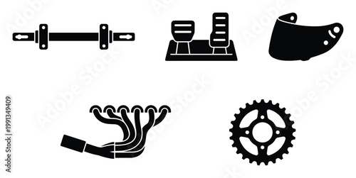 Essential automotive components collection for vehicle customization and mechanical engineering projects