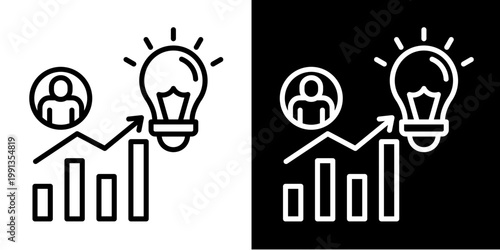Idea Development Icon Set White Style Collection