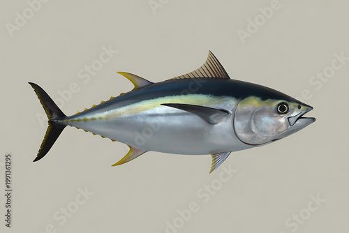 Yellowfin Tuna Fish Side View