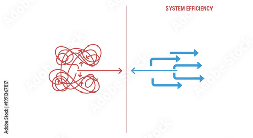 Business efficiency, productivity concept, system optimization, workflow vector icons