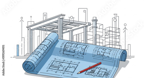 Blueprint Architecture Building Plans.