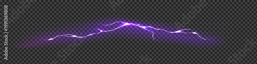 Bright flickering lightning effect, thunderstorm, stormy weather, electric discharge. Vector illustration