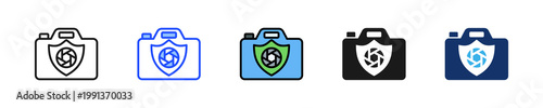 Ai Spyware Shield Icon Collection With Multiple Styles