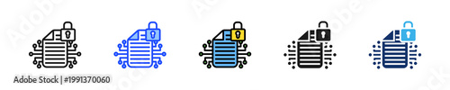 Smart Contract Security Icon Collection With Multiple Styles