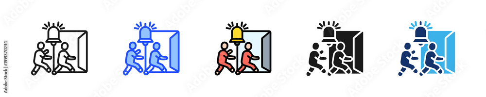 Fototapeta premium First Bell Icon Collection With Multiple Styles
