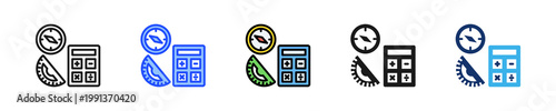 School Tools Icon Collection With Multiple Styles