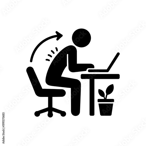 Ergonomic Posture Correction Warning Icon