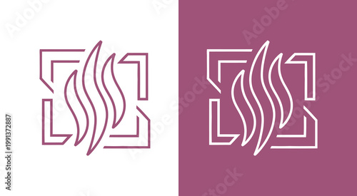 Heat and Steam Warning Icon for Temperature and Cooking