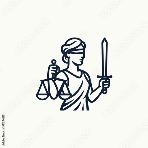 Themis Justice Goddess Logo